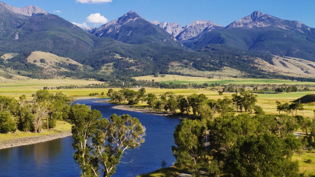 El área del lago. 