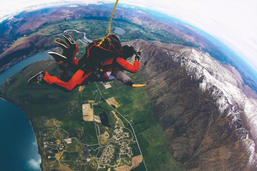 Skydiving: Vistas panorámicas desde el cielo