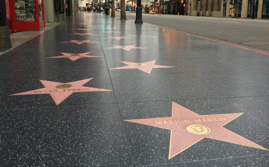 El paseo de la Fama en Hollywood